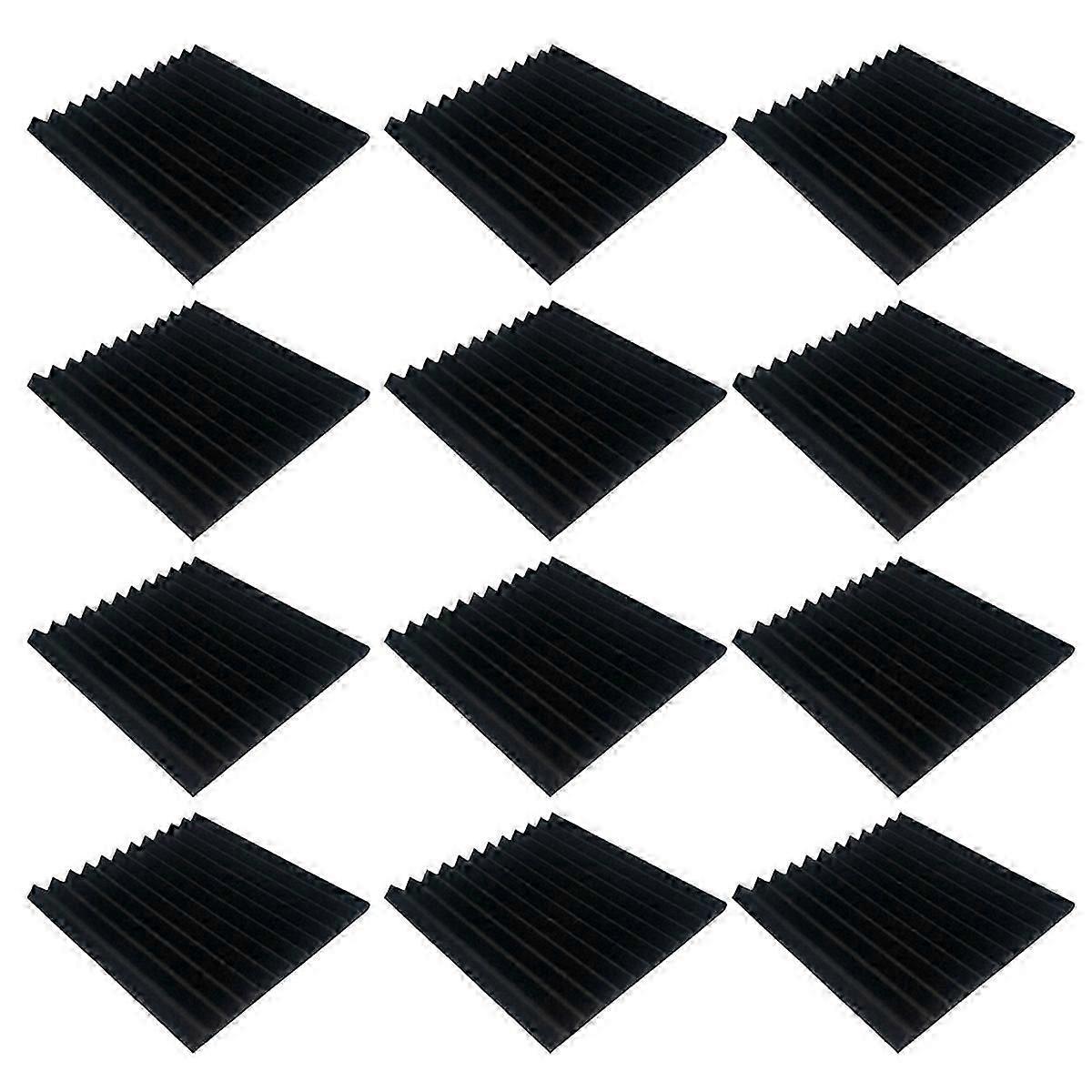 12Pcs Studio High Density Soundproofing Foam Sound Absorbing Material