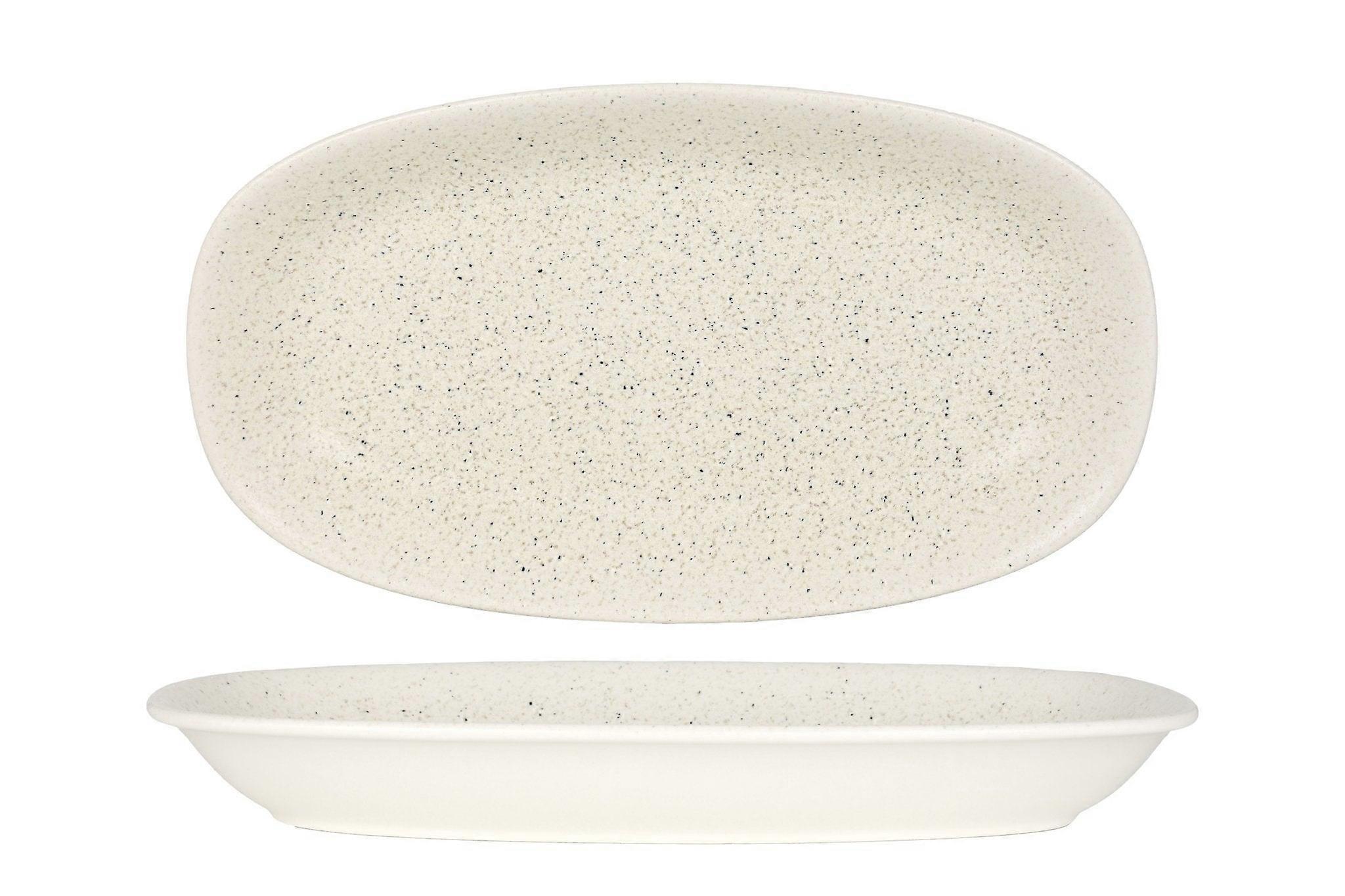 Bonnaサービスプレート - Luca Sand - 磁器 - 34x19 cm - 2個セット