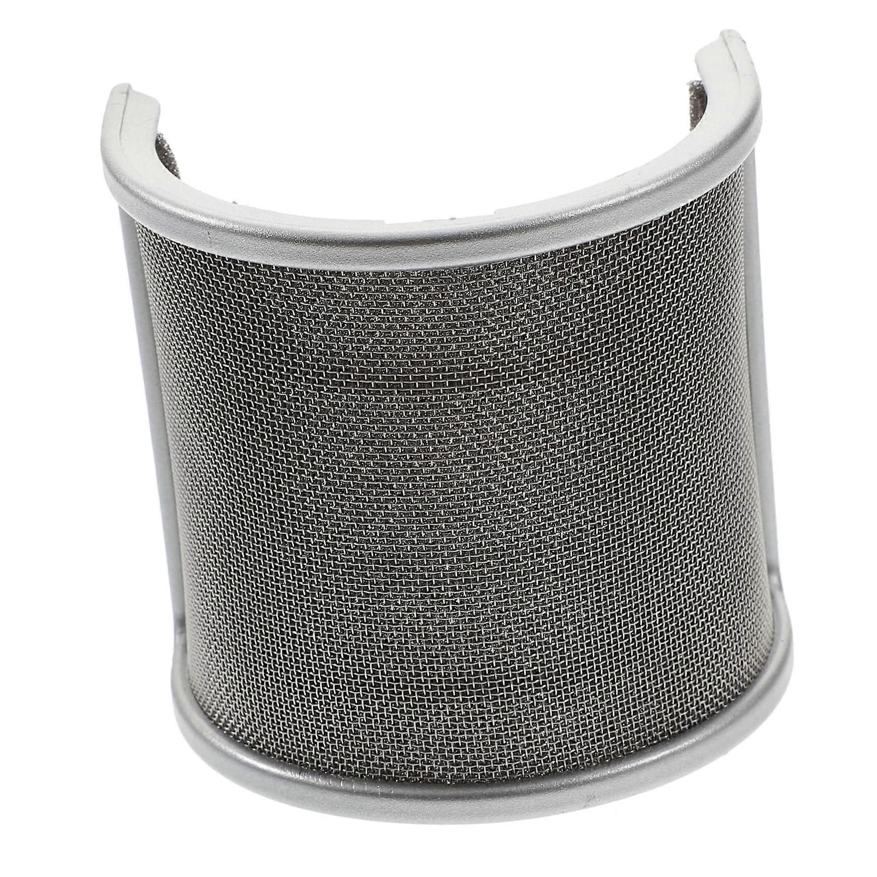 Pop Filter For Microphone, Adjustable Windshield, Silver Double-Layer, Easy Mount, For Streaming And Voice Recordings