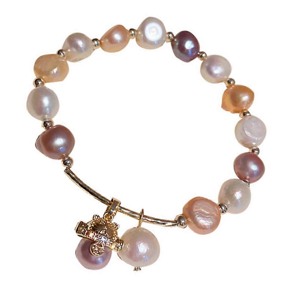 Girls Hand Chain Simulated Pearl Bracelet Elegant And Comfortable For Every Occasion In Assorted Color 1Pack