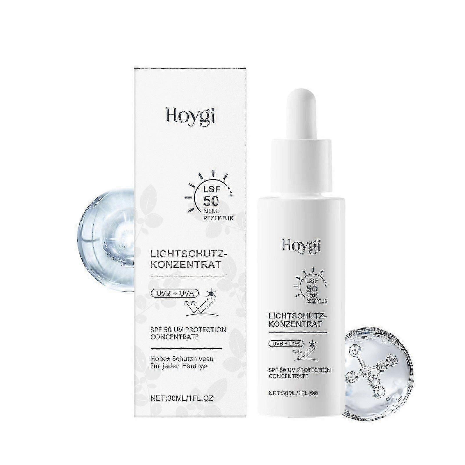 Sunscreen Serum, Sunscreen SPF 50 + PA +++, UVA/UVB Lightweight Moisturizing Facial Sunscreen Serum, UV Protection Concentrate Serum