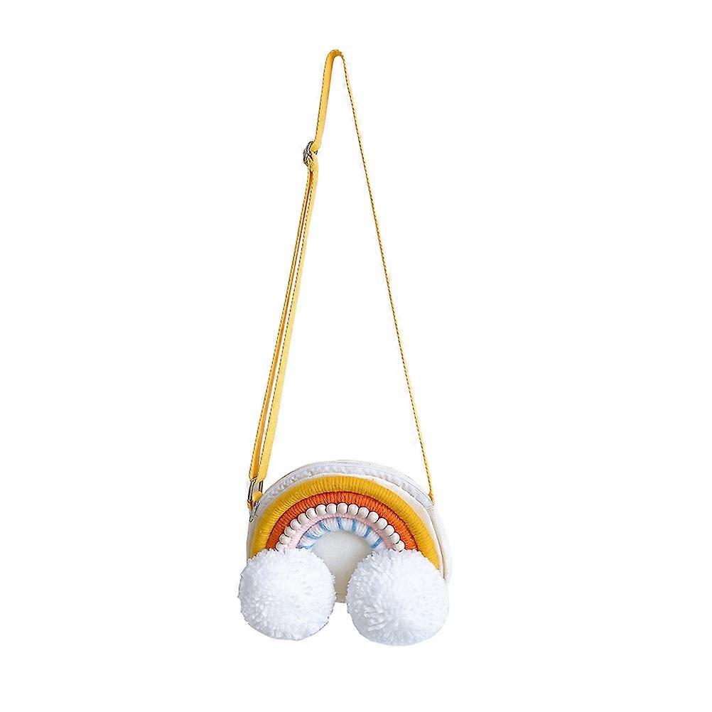 Children Shoulder Bag Rainbow Crossbody Use For Kids Daily Use Durable Material 1Set