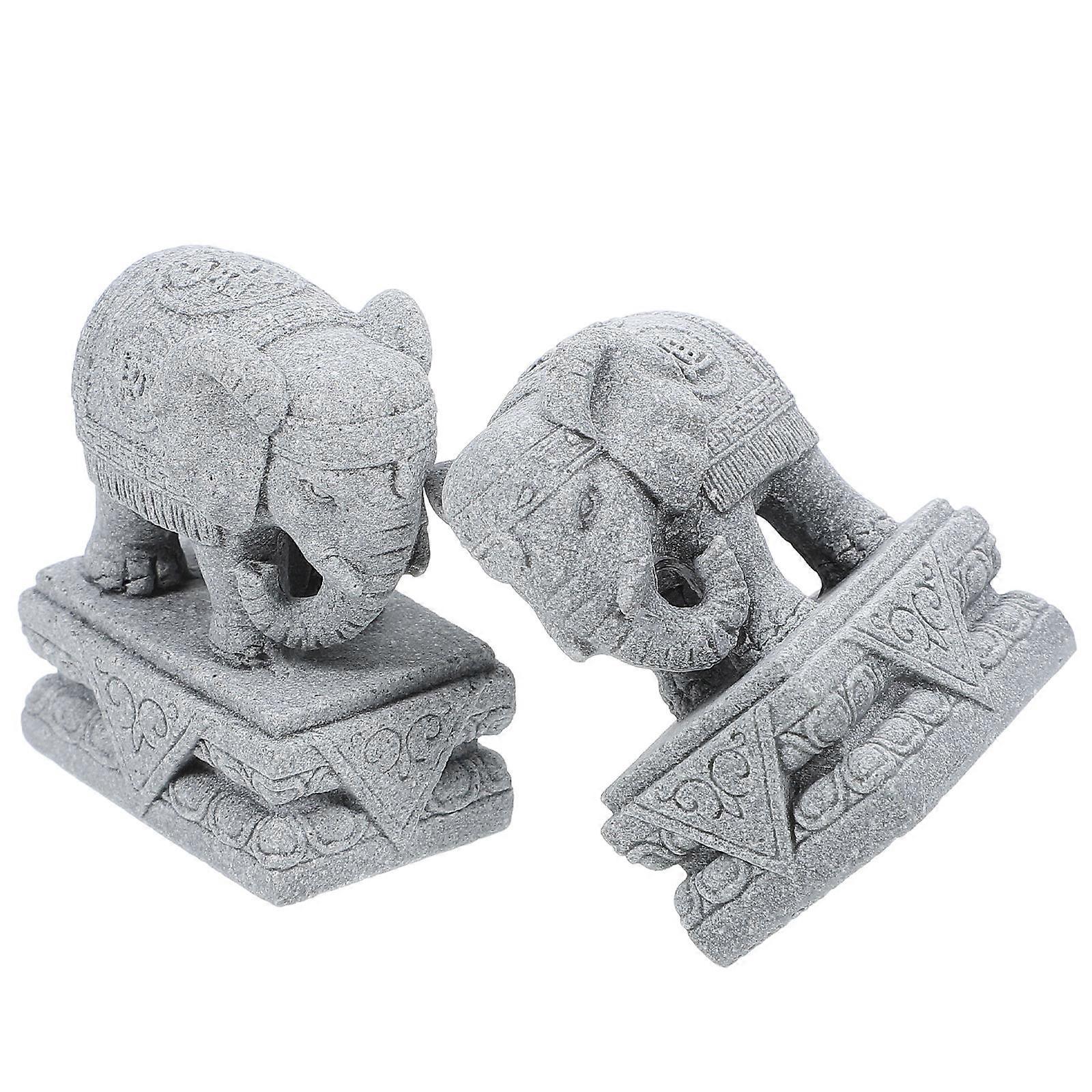 Elephant figurine, symbolic of prosperity, ideal desktop or coffee table centerpiece