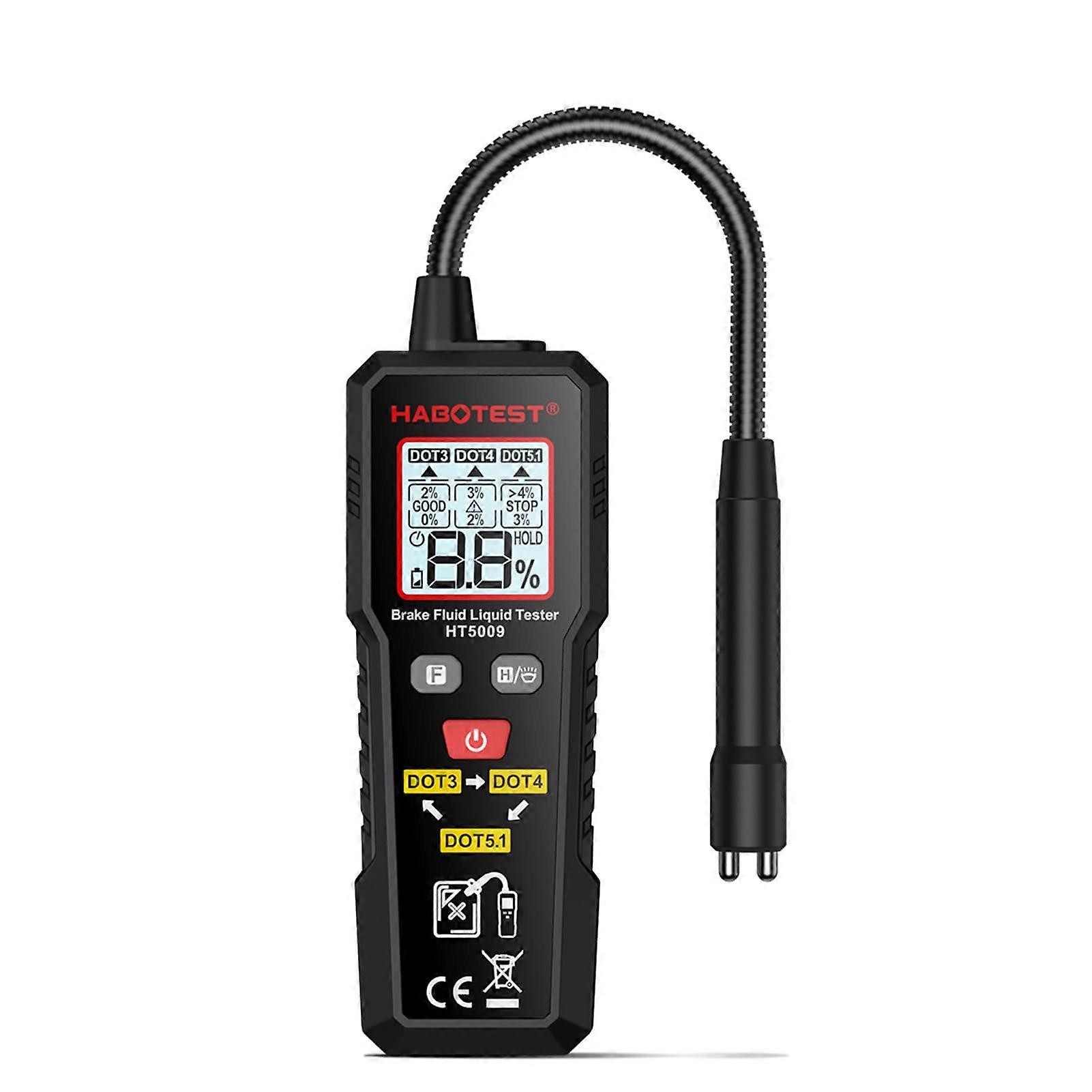 Brake Fluid Tester, Digital Brake Fluid Detector, Precision Car Brake Fluid Detector, Detector for DOT3 DOT4 DOT5.1 Car Brake Fluid