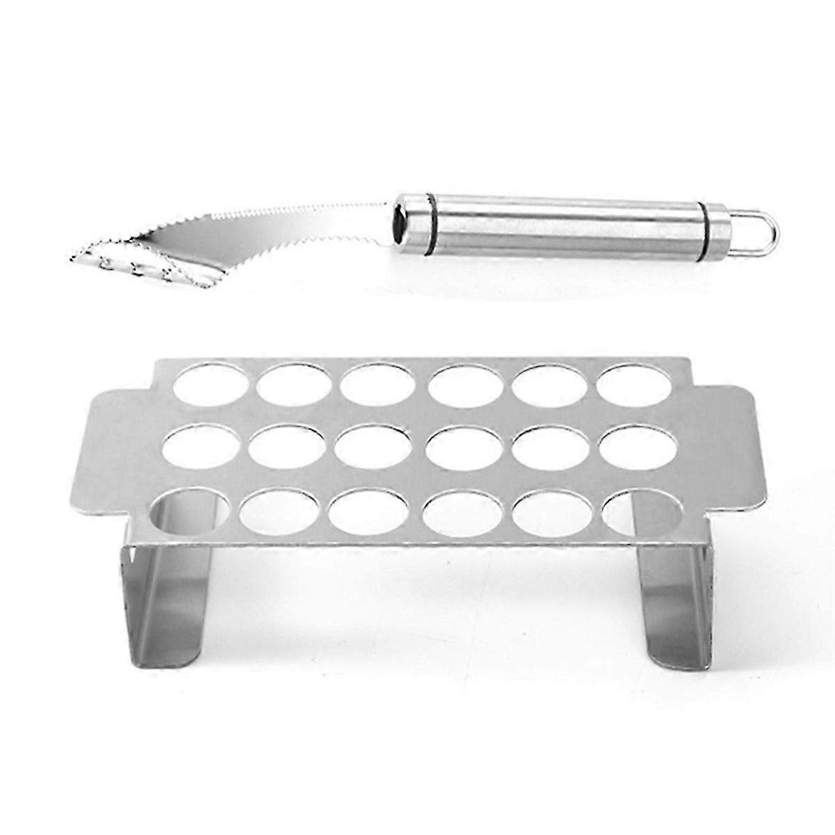 Space-Saving Grill Rack with Corer for Flavourful Jalapeno Dishes