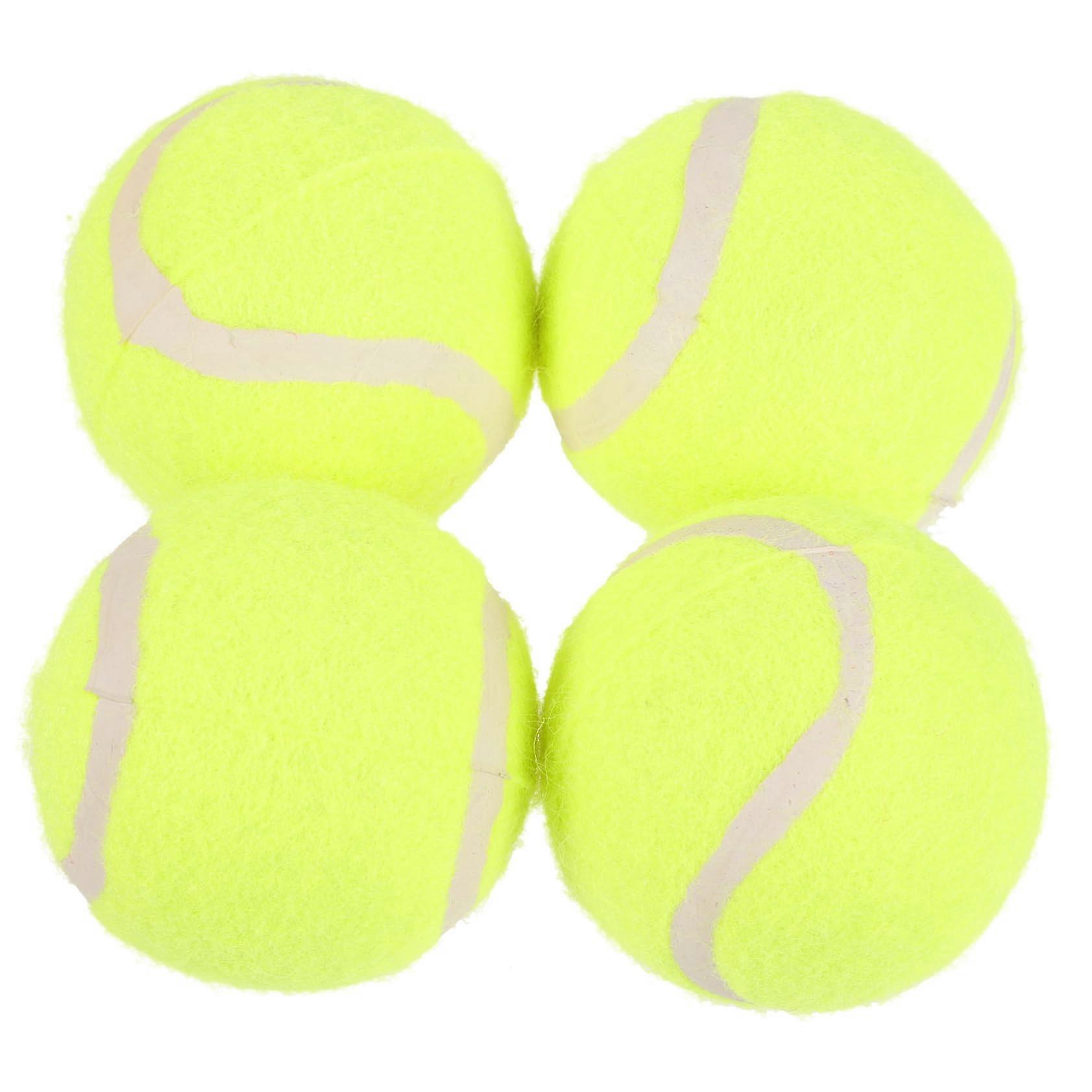 Medium Interactive Dog Toy Balls - 4 Pack Durable Rubber Training and Fetch Balls for Active Dogs, Random Colors