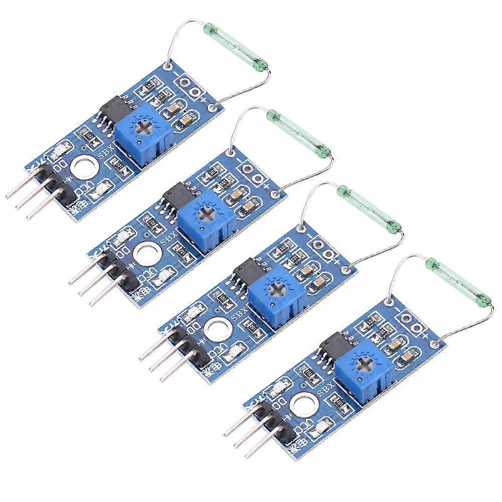 4 pcs/set Reed Sensor Magnetic Switch Module Diy Kit Normally Open