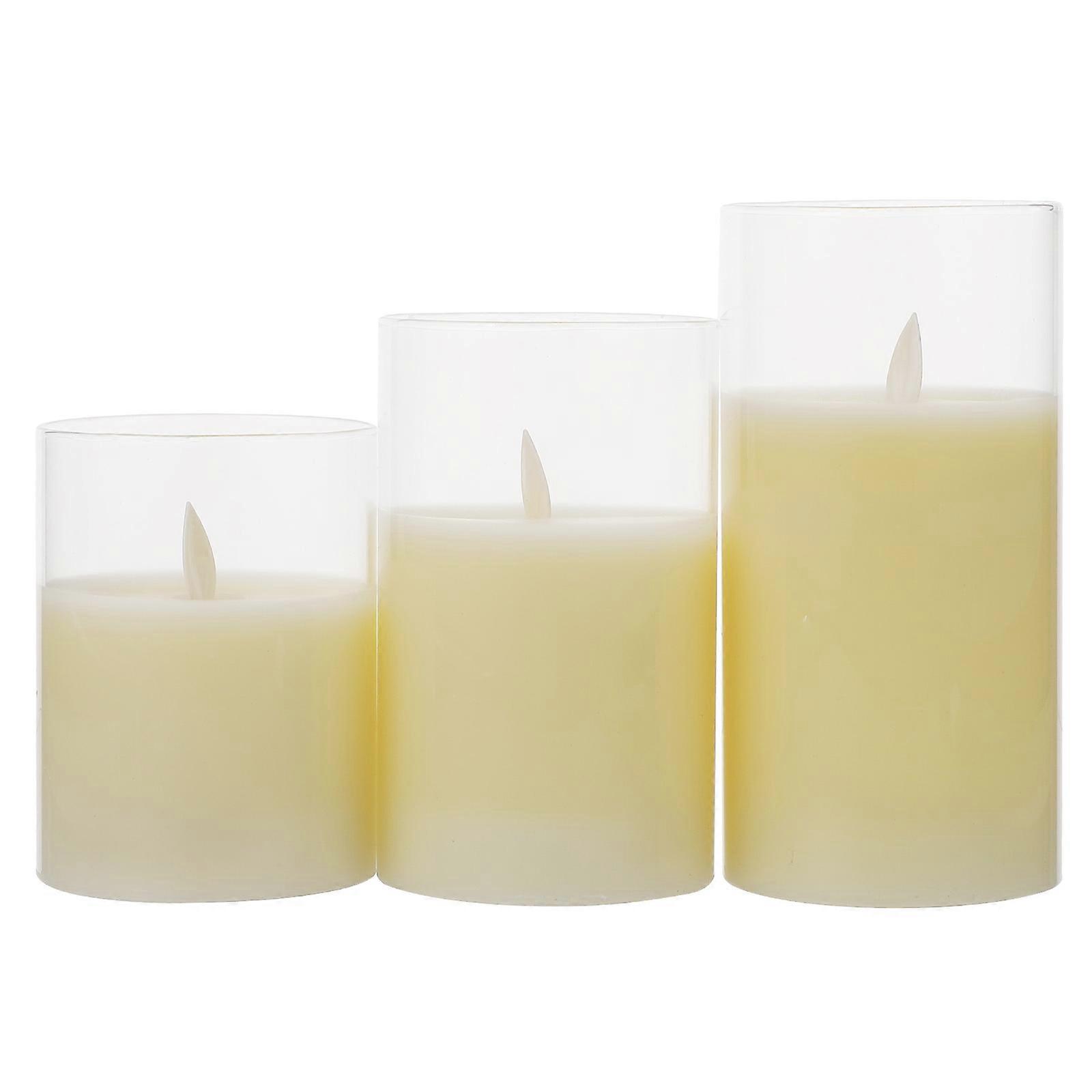 Assorted Color Led Candle Lamps With Remote Control 3Pcs 5.9X3X3In Ideal For Decorative Lamp Usage In Special Occasions