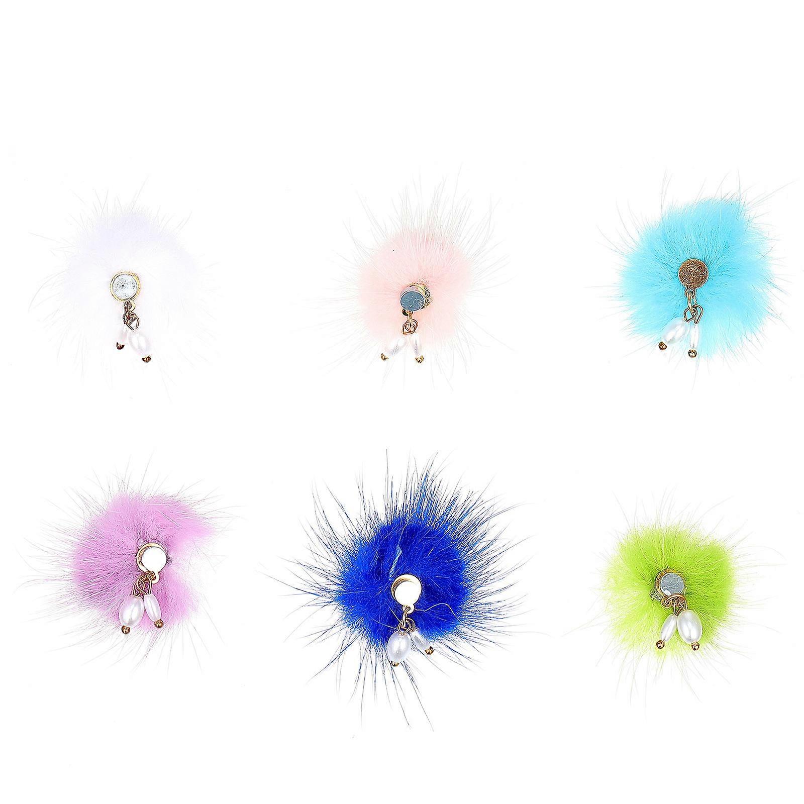 Here's a refined and professional product description for your **6pcs Nail Pendants With Detachable Pearl Charm Magnetic Nail Art Accessories**: