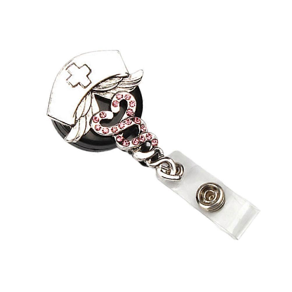 Fashionable Pink Alloy Badge Holder for ID with Creative Design and Use Great for