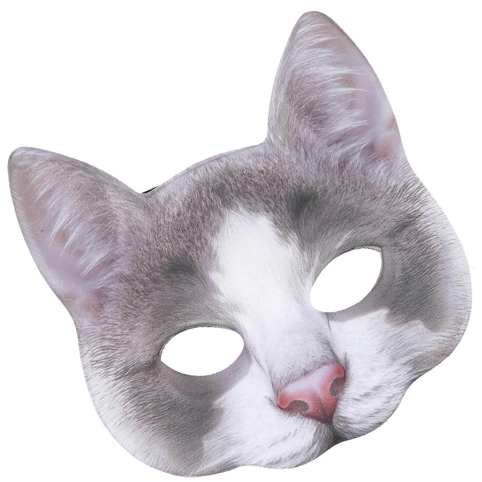 Realistic Cat Mask Made From Quality Material For Adults And Teens Ideal For Halloween Carnival Events 1Set