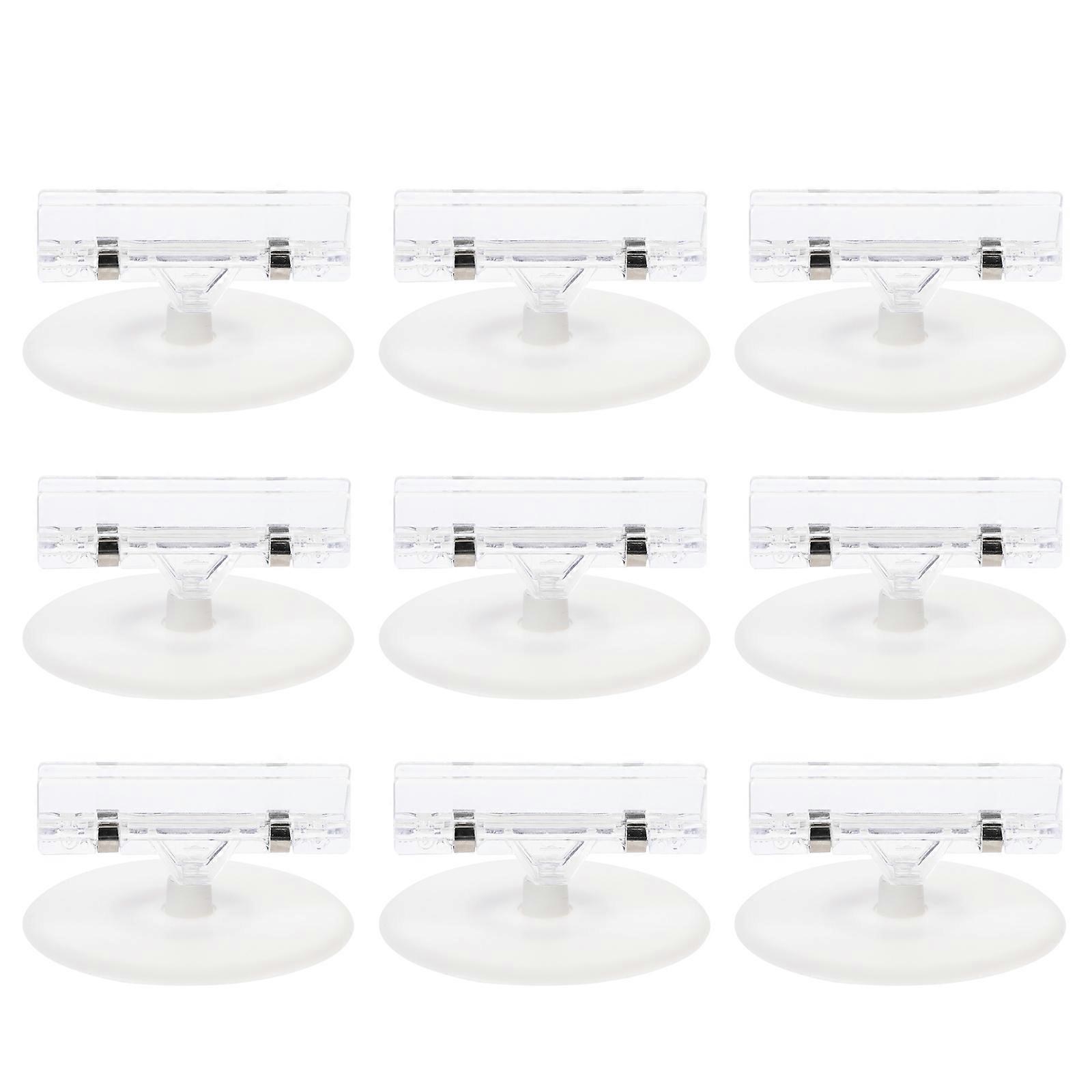 Merchandise Sign Clip For Retailers Product Information Display Simple Round Base Style 9x9cm 10Pcs