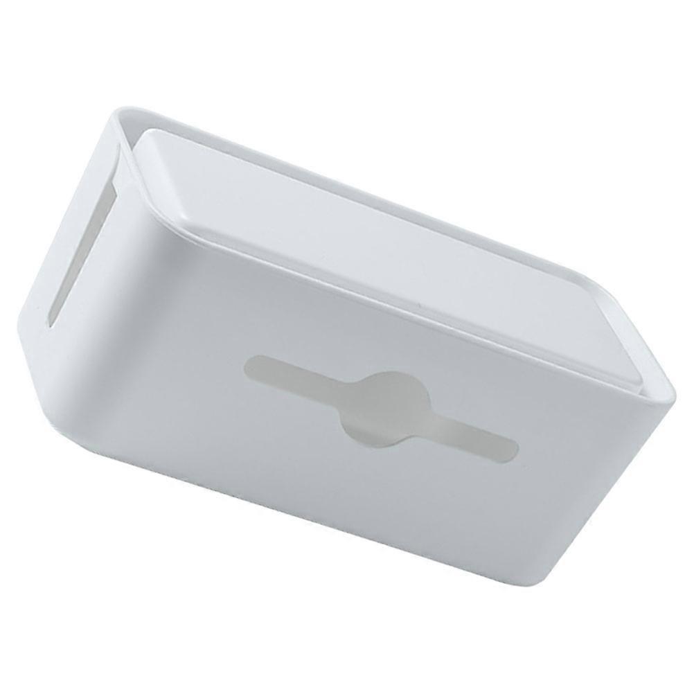 Network Cable Receiving Hub Wire Storage Box in White ABS Material for Home Use with Heat Dissipation Design 1pc
