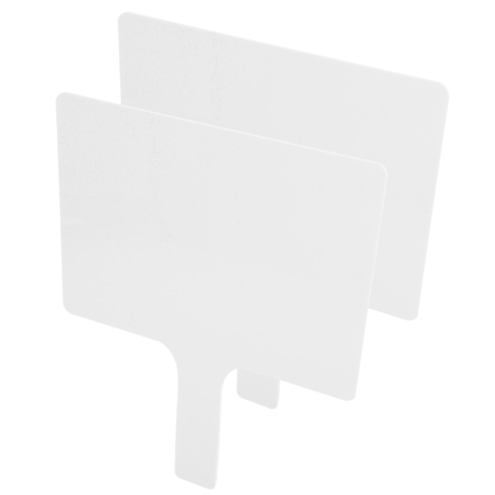 2Pcs Hand Held White Board Double Sided Dry Erase Answer Paddle for Classroom Teaching Office Meeting Family Party Rectangle