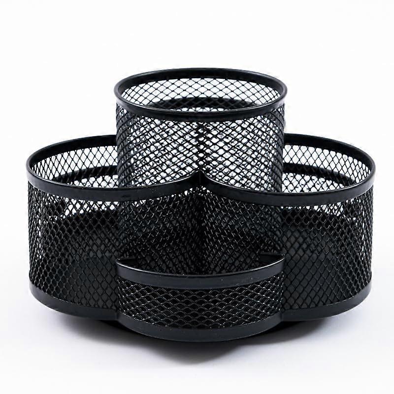 360° Rotating Multifunctional Pen Holder, 17.5 x 6.5 cm, Mesh Desk Organizer, Large Capacity Office Storage, Dresser Style 2