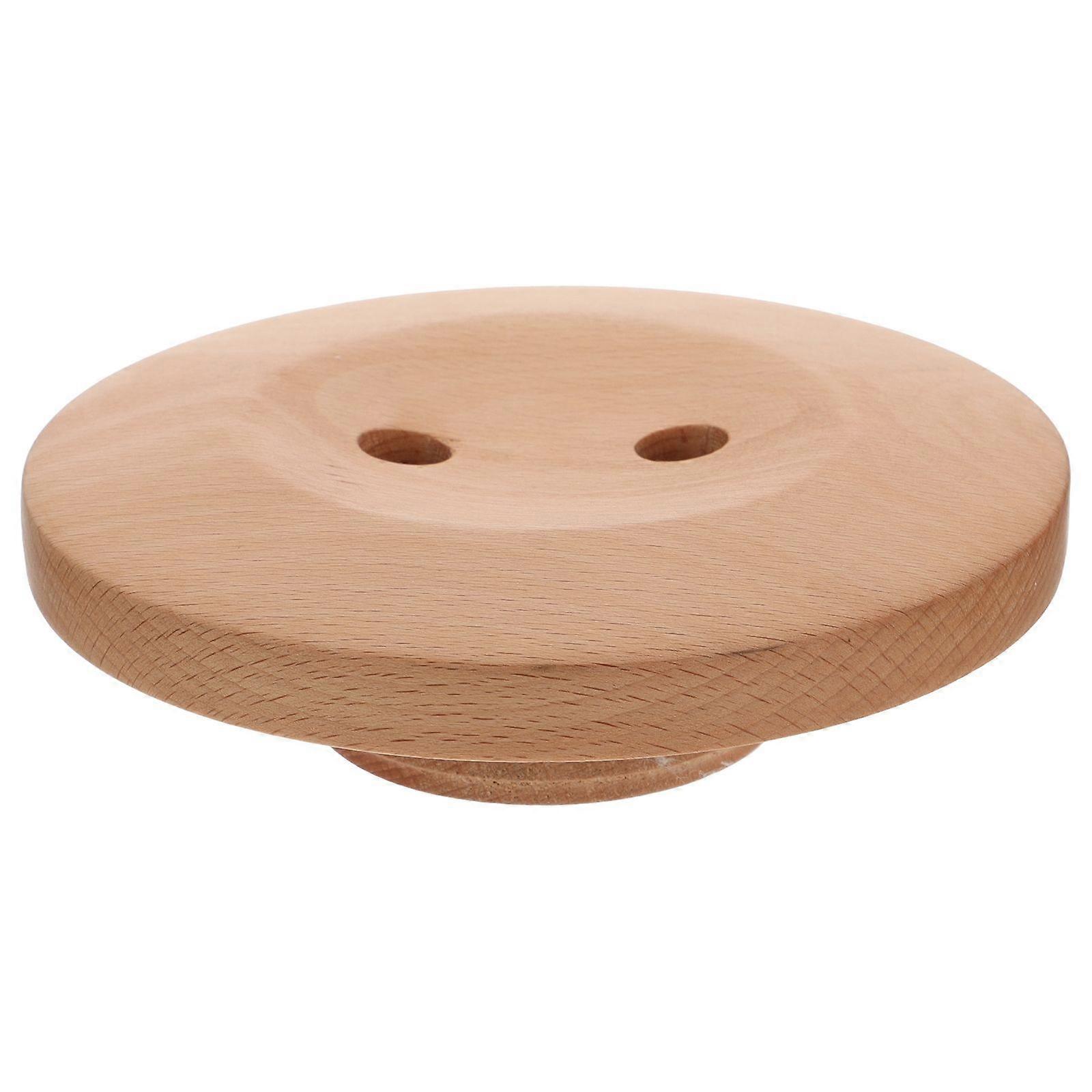 Creative Button Shaped Wall Storage Hanger for Indoor Use Synthetic Material Chocolate Color