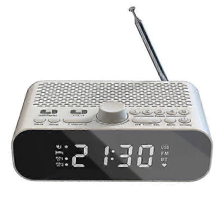 Multi-Function Bedside Clock with Bluetooth Hi-Fi Sound & FM Radio Compatibility