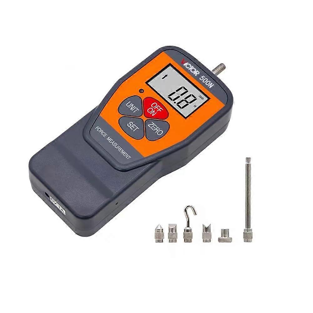 VC500N Digital Force Gauge, Precision Tensiometer, Portable PushPull Tester, Rechargeable Force Meter