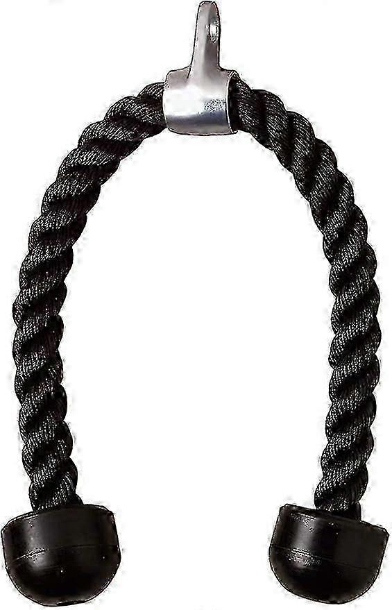 حبل اللياقة البدنية للعضلة ثلاثية الرؤوس والعضلة ذات الرأسين ، ملحق كابل صالة الألعاب الرياضية مقاس 28 بوصة أسود