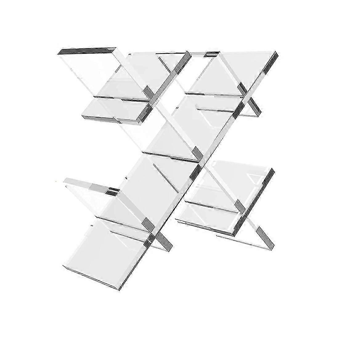 Wine Rack Countertop Lattice Freestanding 5 Bottle Wine Holder Modern Transparent Acrylic Free Standing Tabletop