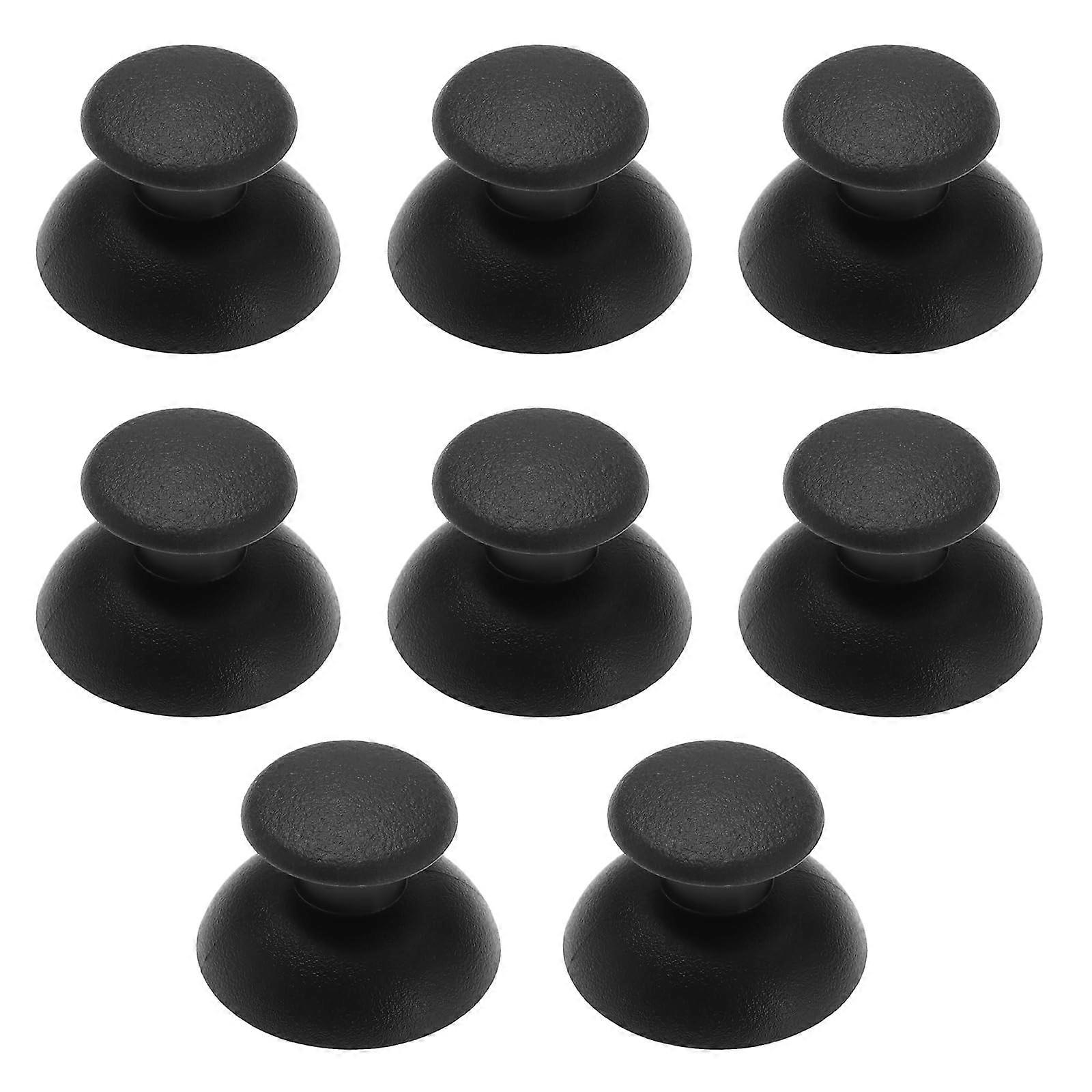 Thumbsticks Compatible with PS3 Controller Joystick Grip Analog Stick Cap Replacement Accessories Black Pack of 8