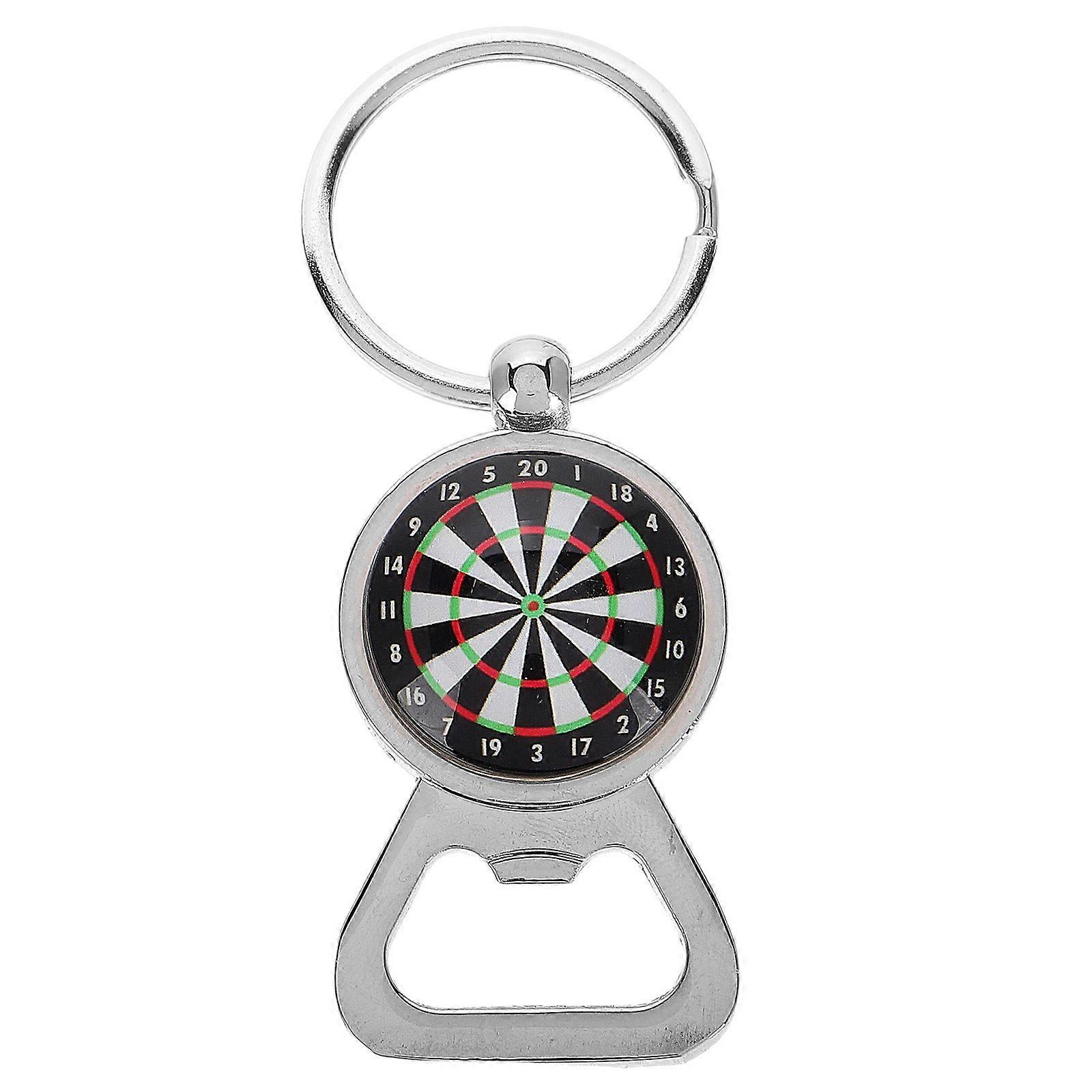 Dartboard Bottle Opener Keychain Creative Metal Key Ring Pendant Dartboard Keychain for Car Bag Decoration Small Beer Opener Keychain for Men Women