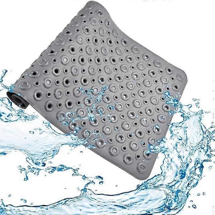 Alfombrilla de ducha de bañera antideslizante antimoho con ventosas y orificios de drenaje adecuados para el baño