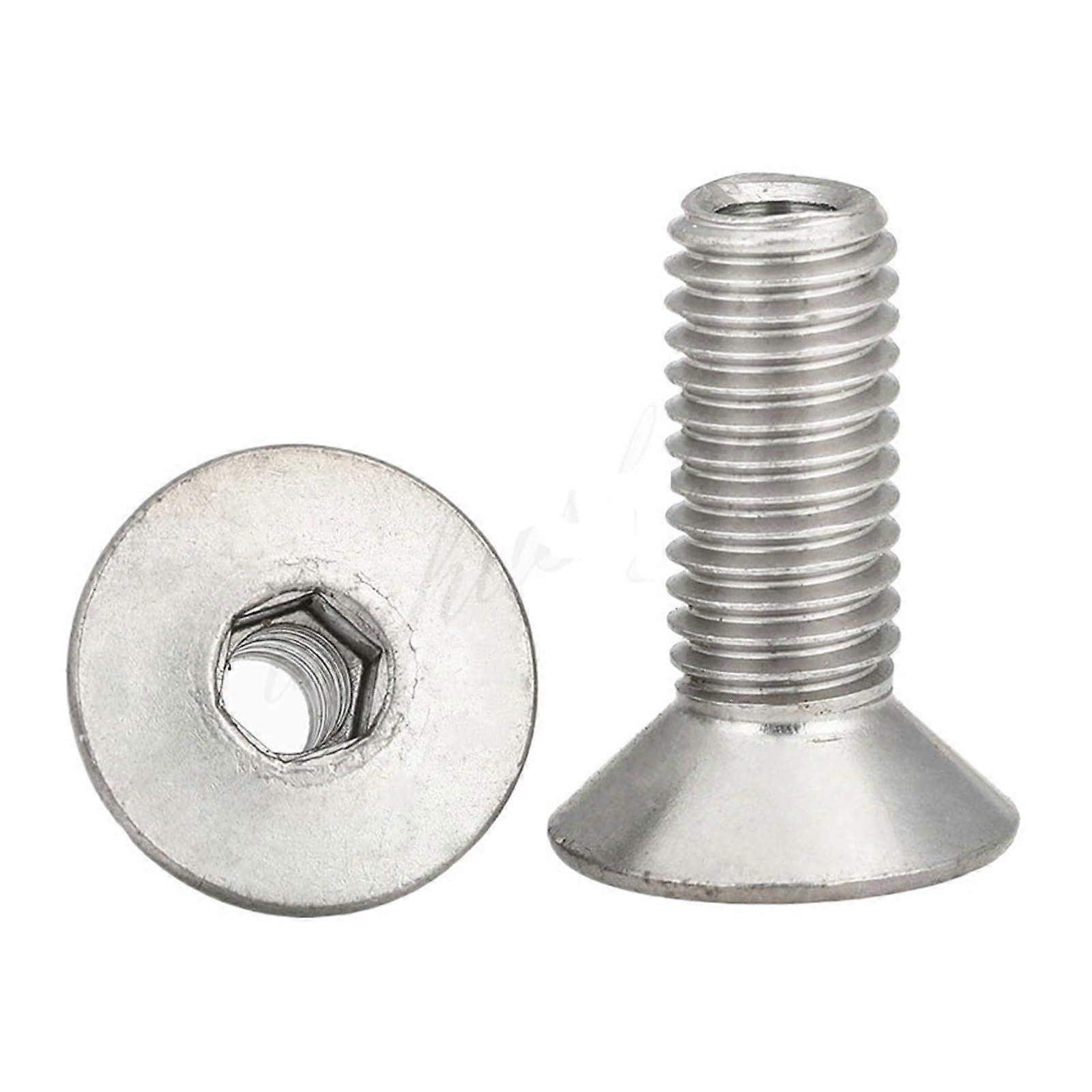 M4 M5 M6 M8 M10 M12 Stainless Steel Hex Socket Countersunk Screw Hole Screw Set (M4x10mm 5pcs)