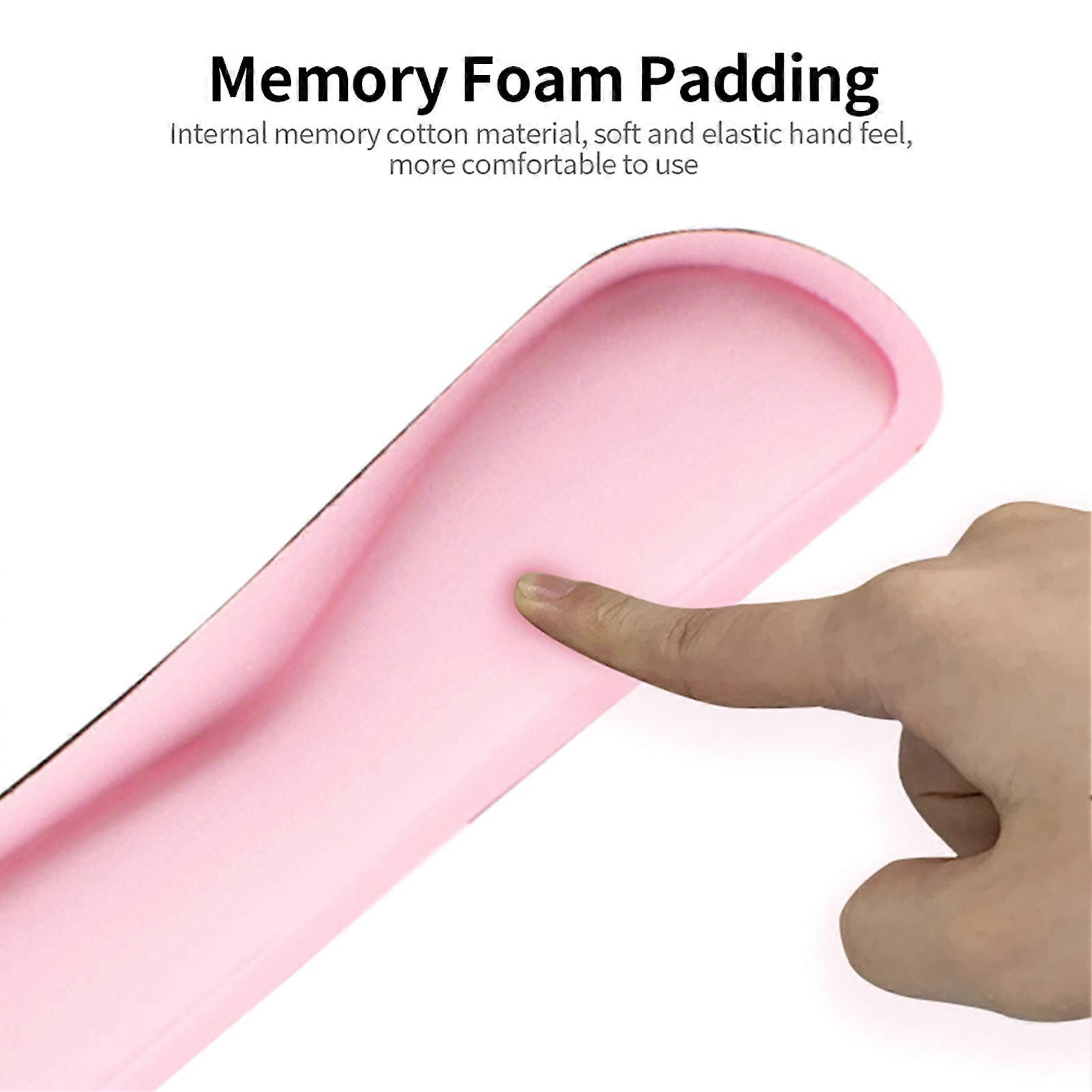 Memory Foam Keyboard Mouse Wrist Pad Set Office Gaming Keyboard Mouse Wrist Pads with  Fabric Anti-slip Base Pink