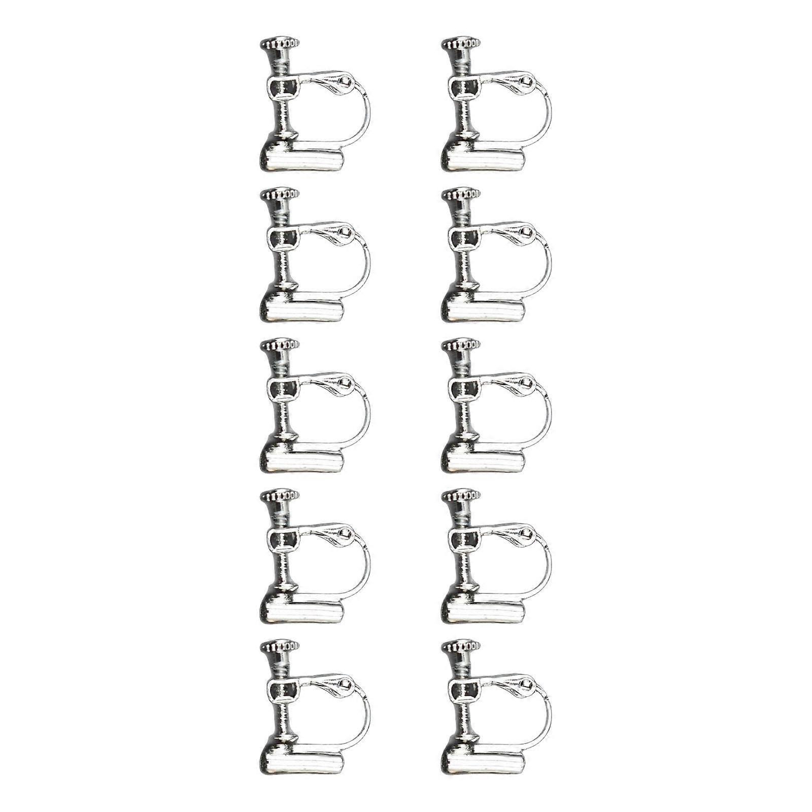 Rotating Mechanism Earring Converter Clip for Easy Installation and All Day Comfortable Wear  Silver