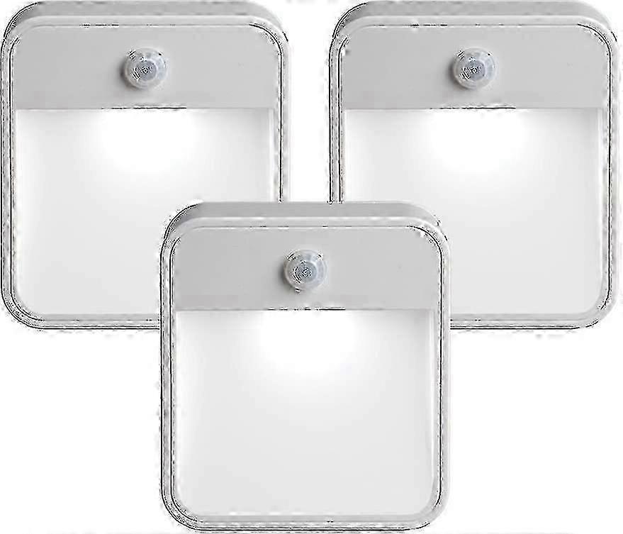 Motion Sensor LED Stick Nightlight for Home - 3-Pack White Battery Powered
