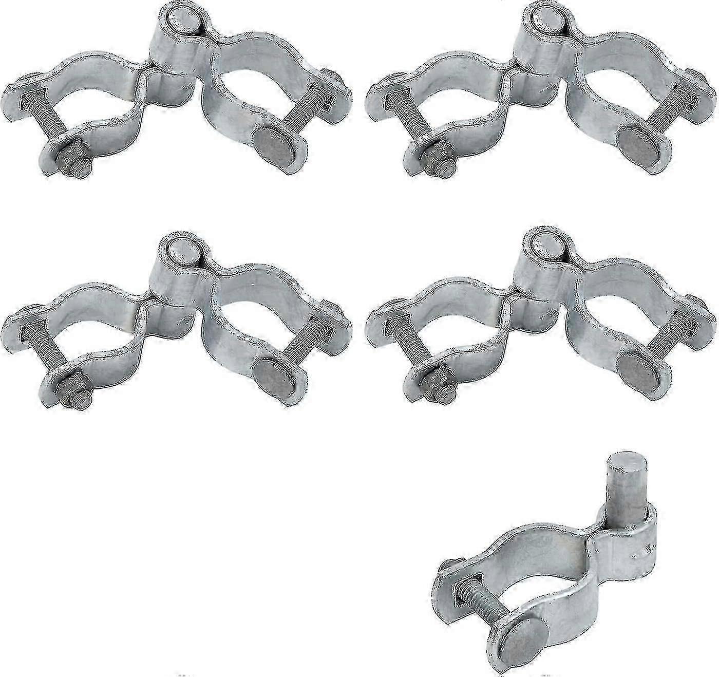 1-3/8" Galvanized Steel Chain Link Gate Hinge Kit with Bolts & Nuts (9-Piece Set) for Secure Fencing Installation