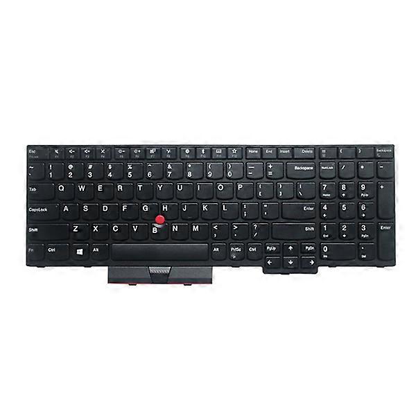 Original US Layout English Keyboard No Backlight for Thinkpad T570 T580 P51S P52S Laptop, Black