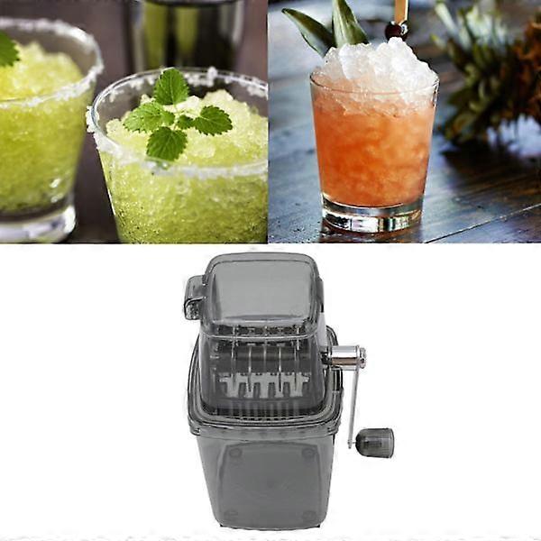 Manual ice machine small portable shaver hand-operated snow cone machine for home gray