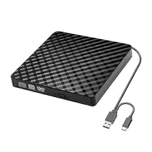 2in1 USB3.0 TypeC Slim External DVD RW CD Burner Drive Burner Reader Player Optical Drives