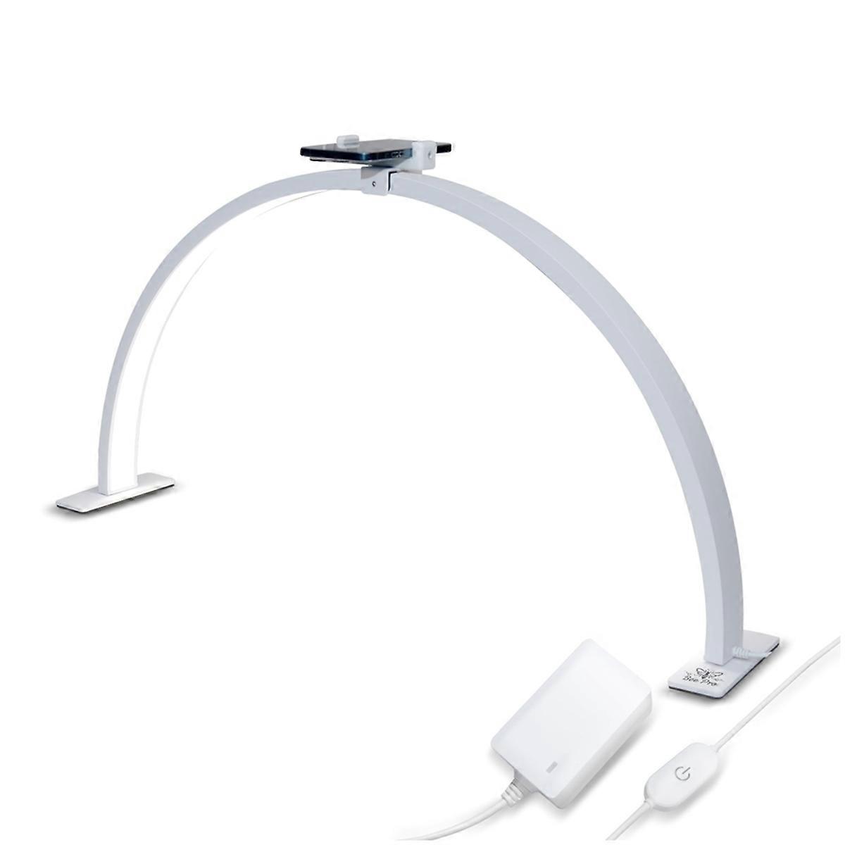 Art Table Half Moon Lamp: Half Moon Table Lamp with Phone Holder, Suitable for Manicure - Arched Ar