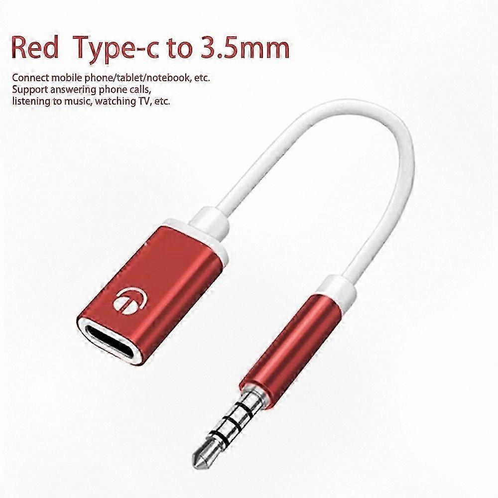 3.5mm Male to Type-C Female o Adapter with Durable Flat-Round Design for Enhanced Sound Transmission