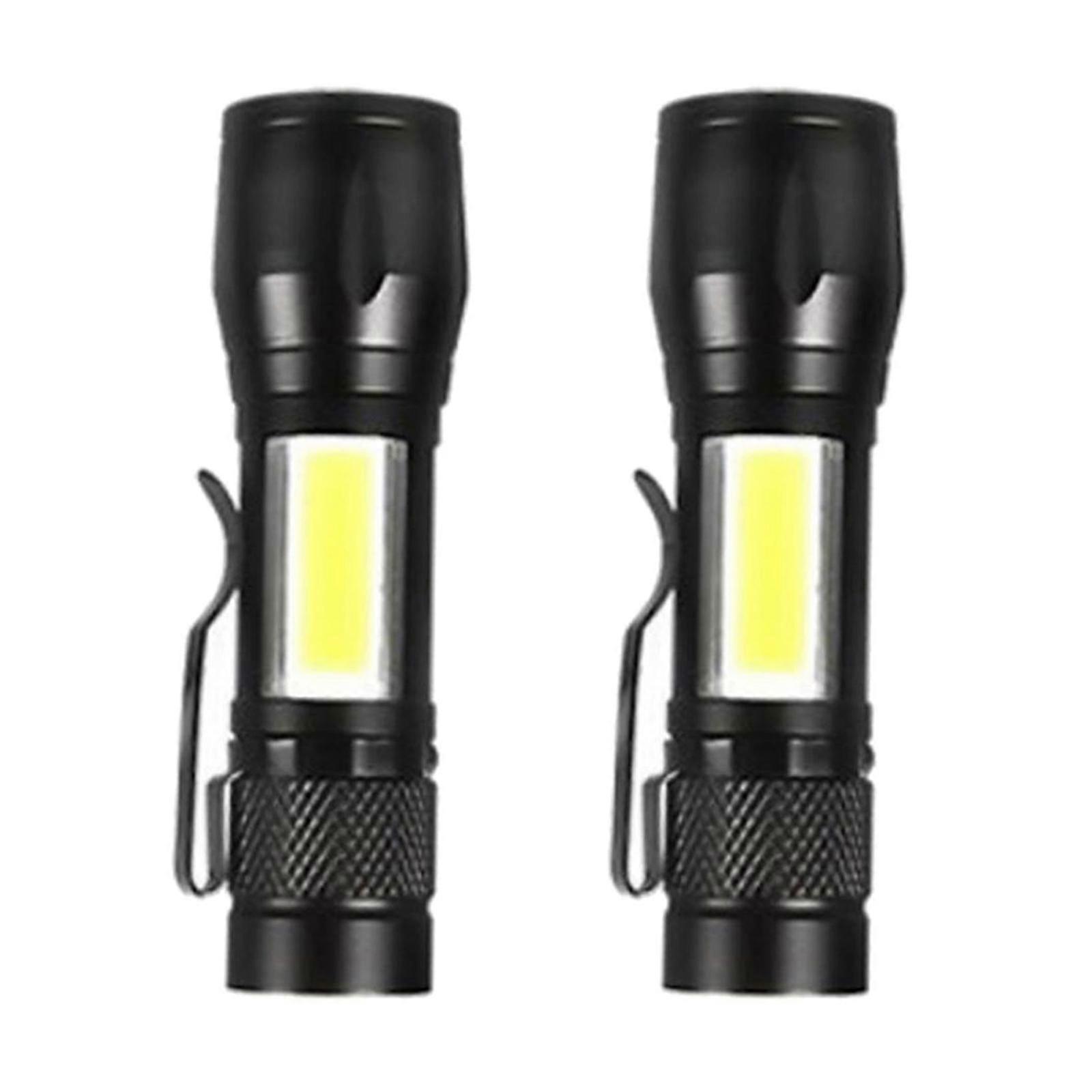 2x LED Flashlight, Torch with Super Bright Lumen, 3 Light Modes Flash Light