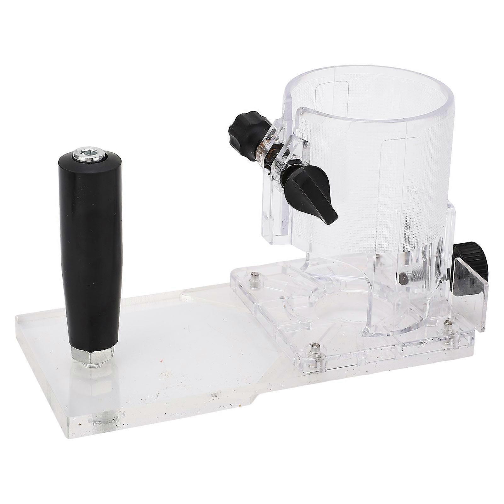 Transparent Plastic Protective Shield Base for Woodworking Trimmers