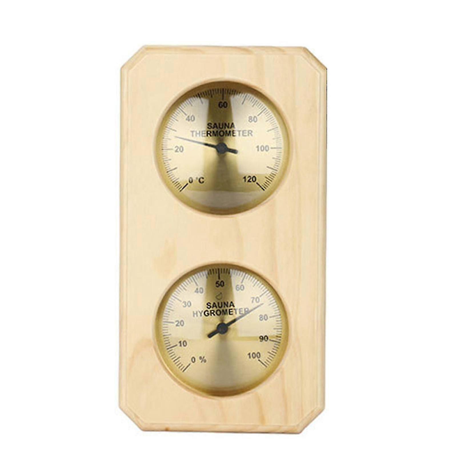 Sauna Temperature Thermometer Sauna Room Thermometer & Hygrometer Dual Display