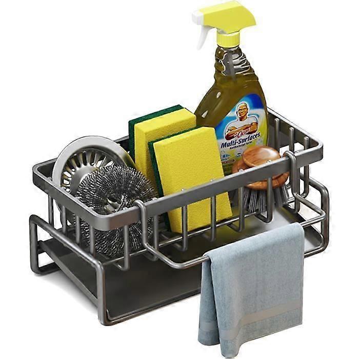 Sponge Holder - Unspecified - Sink Organizer - Drain Tray - Large Capacity - White