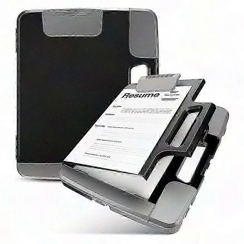Black Clipboard with Storage Case, Handle, and Construction Binder for Easy Organization
