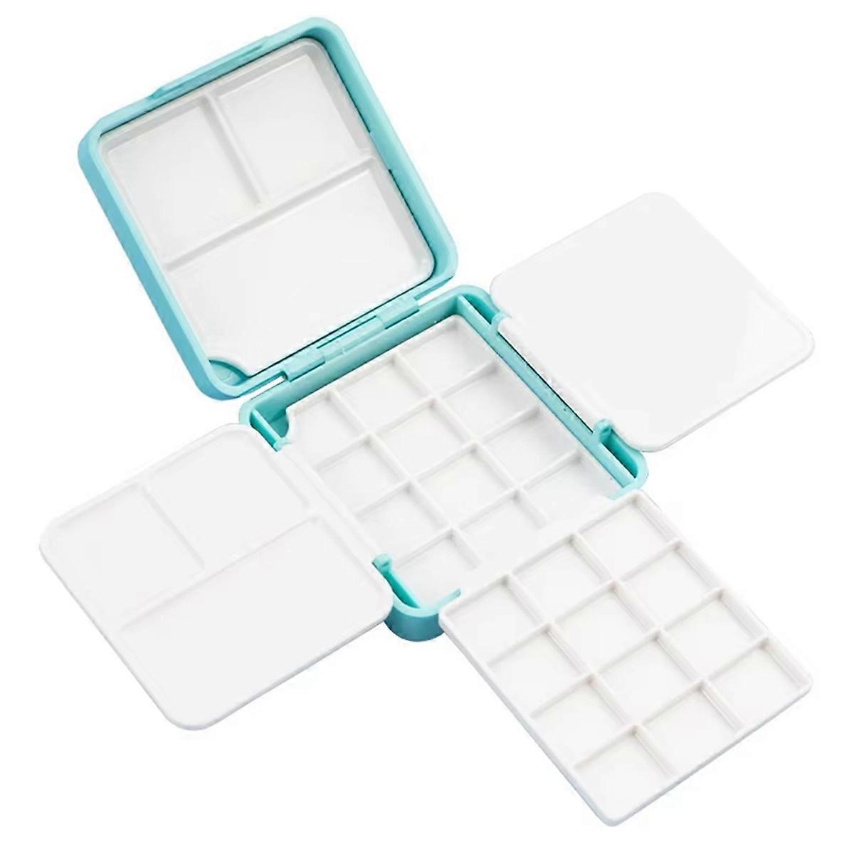 Portable Watercolor Painting Box, 24 Grid Palette, Travel Case