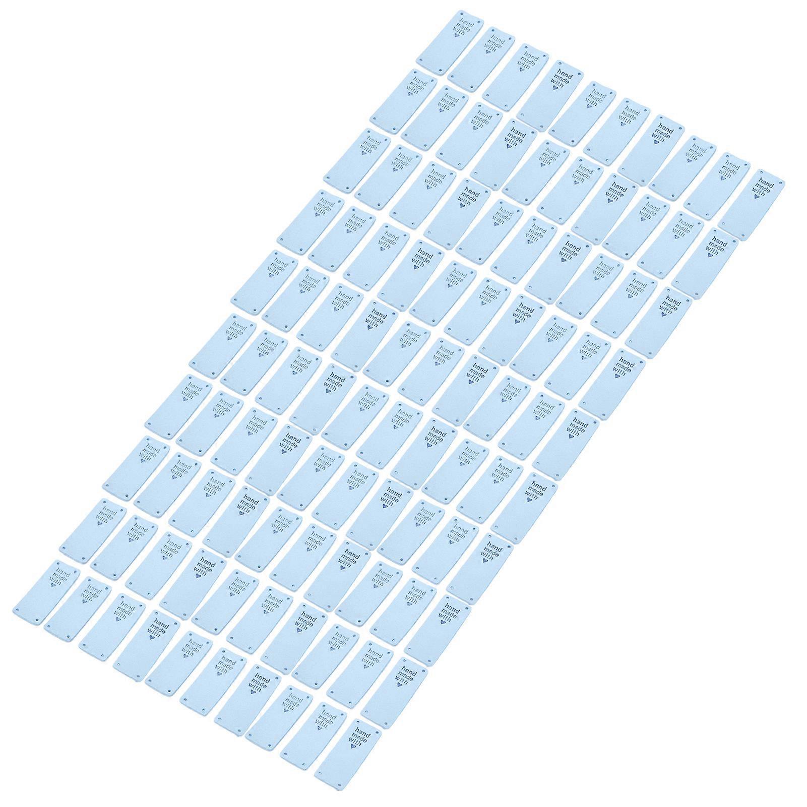 100 Stück handgemachte Mikrofaseretiketten 2x5cm langlebige Nähetiketten