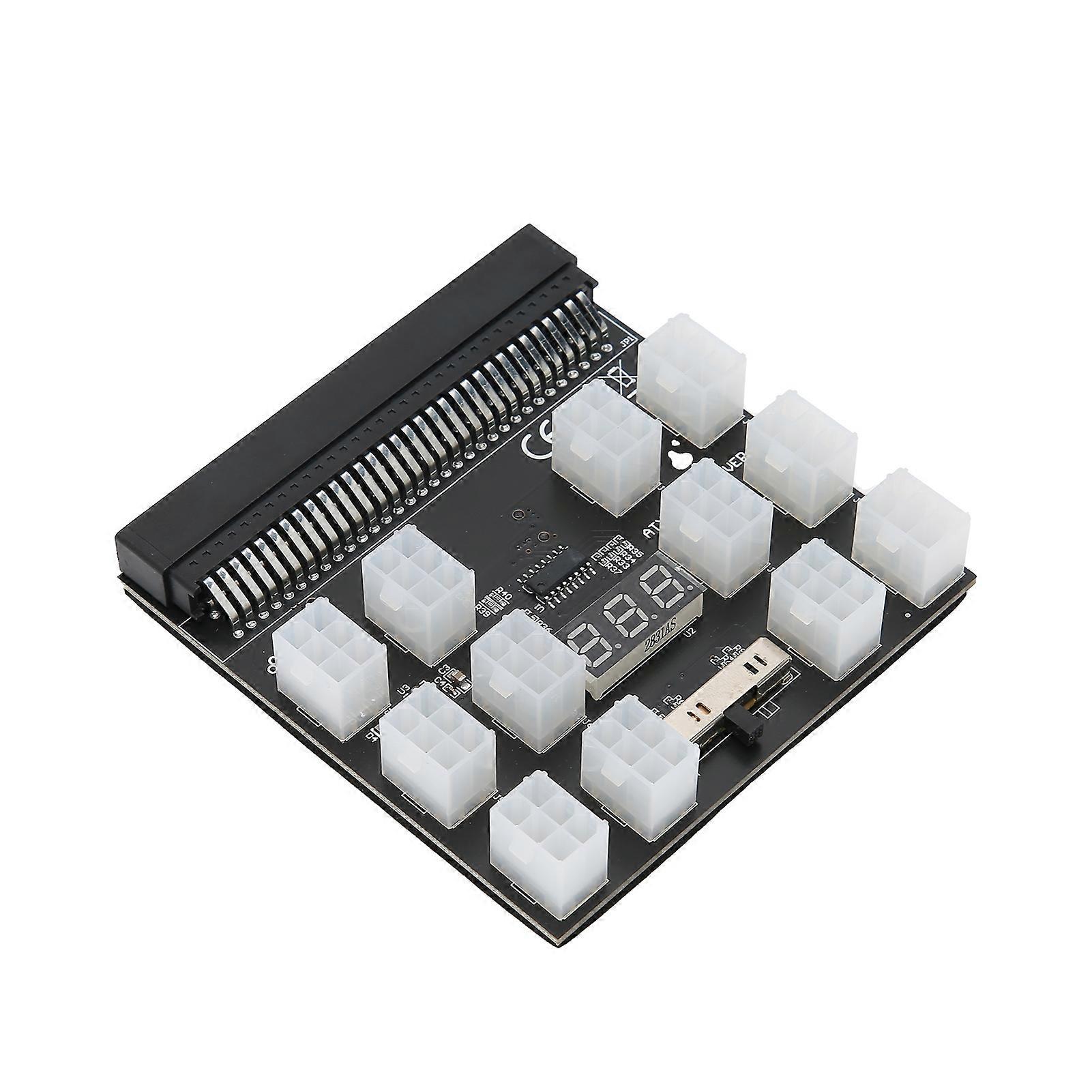 Durable 12V ATX Power Supply Breakout Board Adapter for HP PSU GPU Mining with LED Display