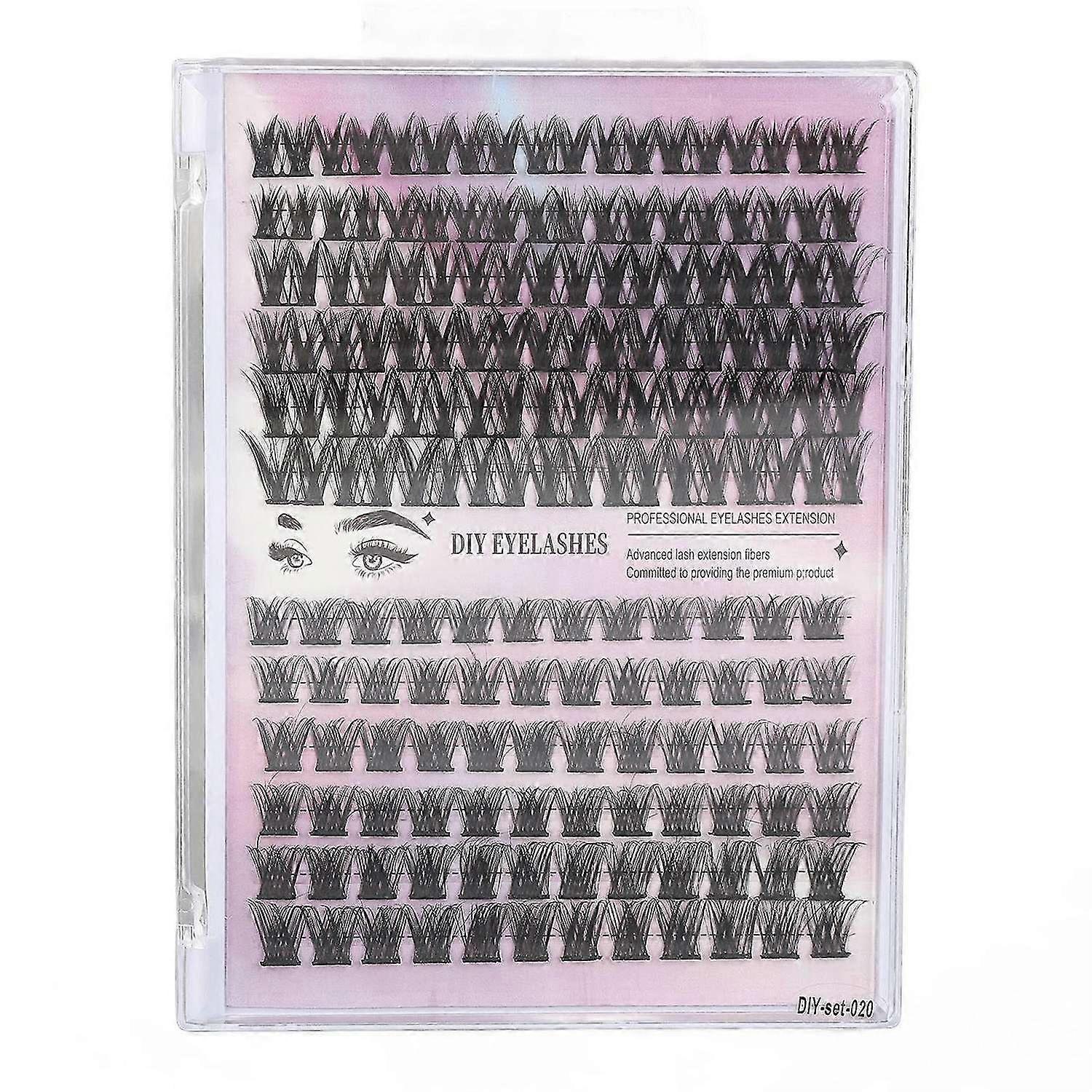 2025 Latest Model 126 Cluster Lashes 1014mm Fluffy D Curl Individual Lashes f...