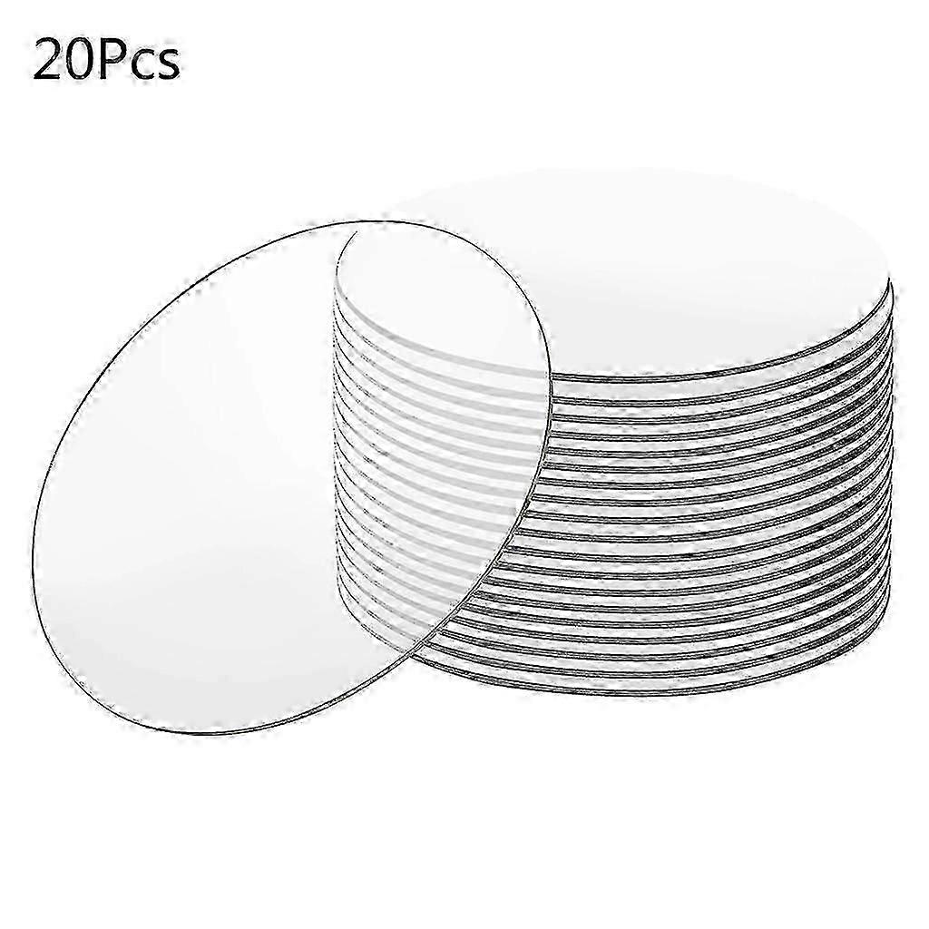 20 قطعة 4 بوصة ورقة الاكريليك واضحة جولة القرص لوحة شفافة مقاومة للماء DIY