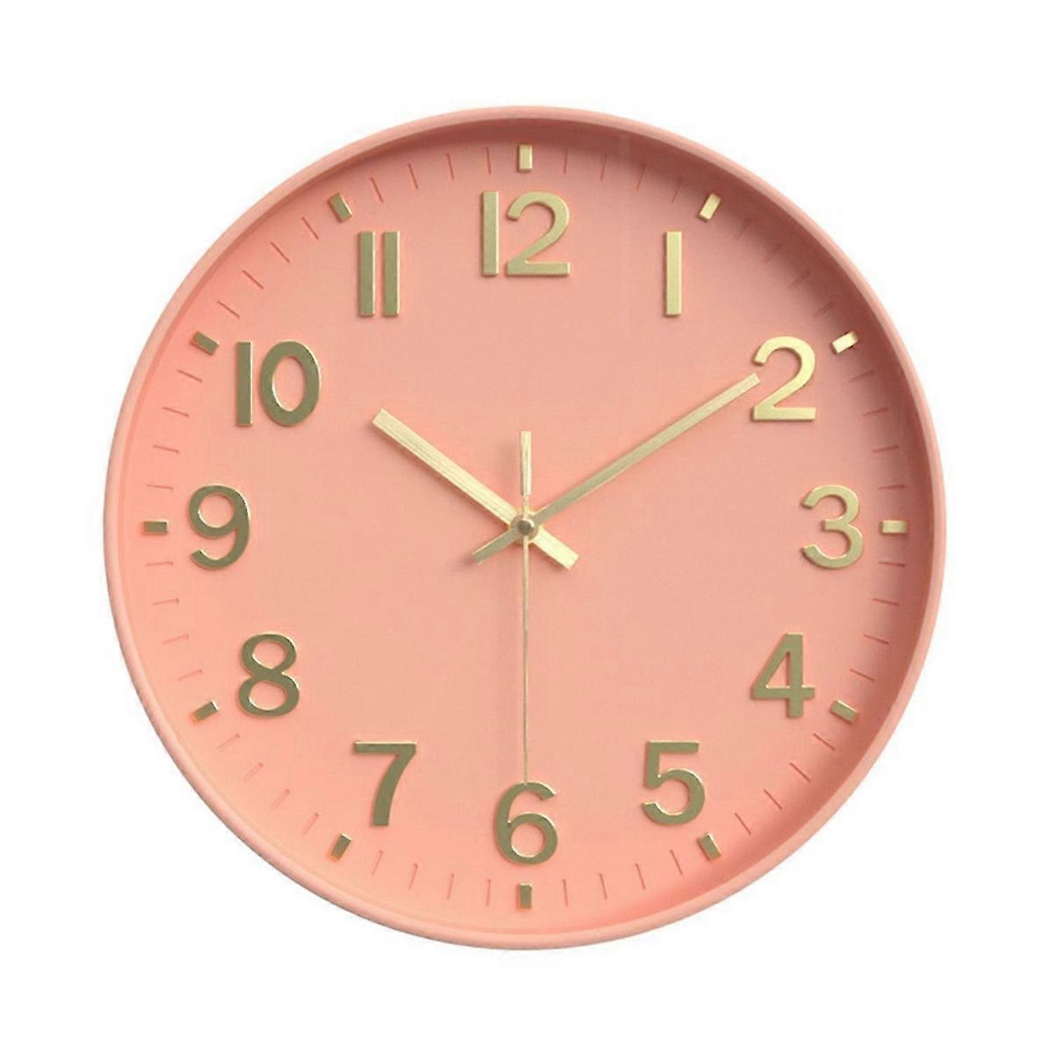 Silent Modern Clock for Wall, 3D Numbers Wall Clock Colour 3