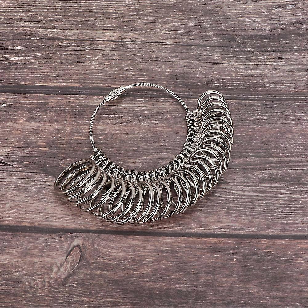 Solid Metal Ring Mandrel Finger Gauge Sizer 18.9cm Measuring Tool