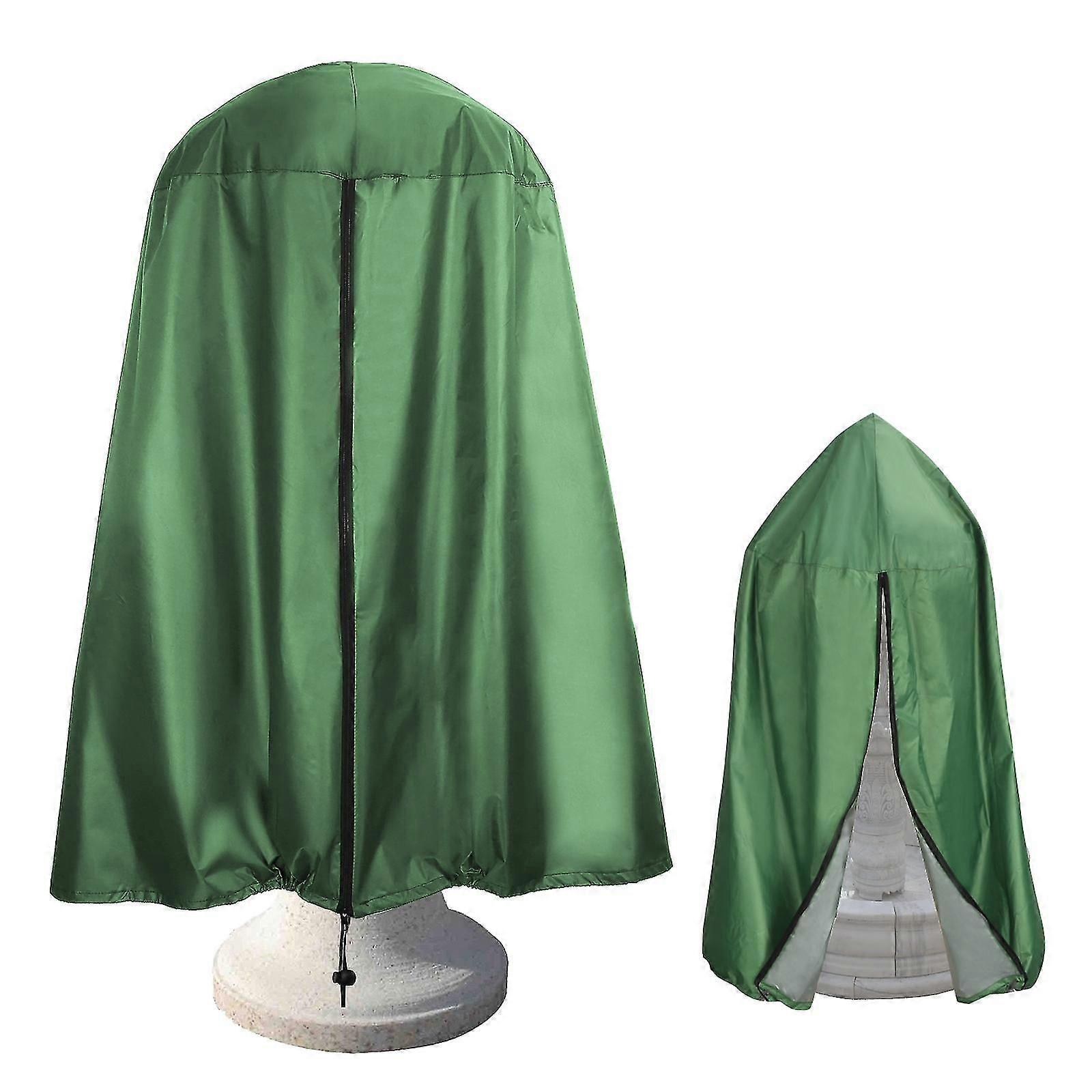 Garden Fountain Statue Protective Cover Silver Coated Oxford Cloth Waterproof Windproof Fountain Protector